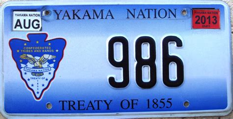 Yakama Nation License Plate Washington Frontrear Plates A Flickr