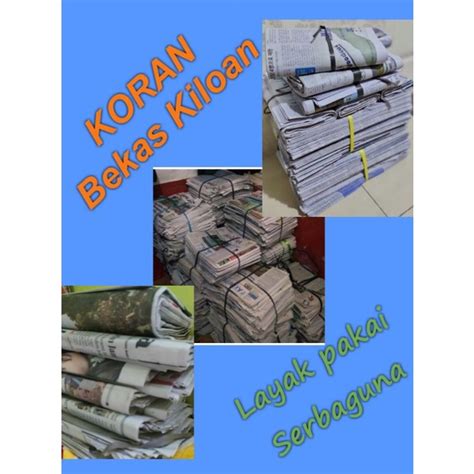 Jual Koran Bekas Layak Pakai Kiloan Kg Shopee Indonesia