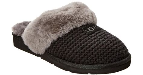 Ugg Womens Cozy Knit Slipper In Black Lyst