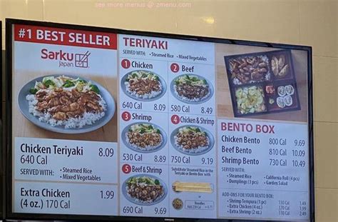 Online Menu Of Sarku Japan Restaurant San Bruno California 94066 Zmenu