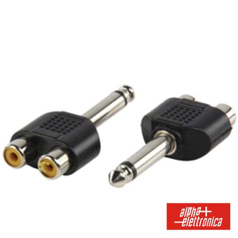 FICHA ADAPTADORA JACK 6 35MM MACHO MN 2 RCA FÊMEA Ledistronica Lda