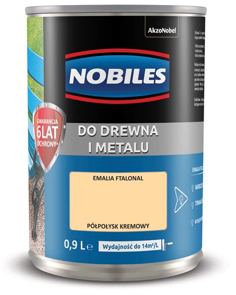 Farba Ftalowa Do Drewna I Metalu Ftalonal Kremowy 0 9 L Nobiles