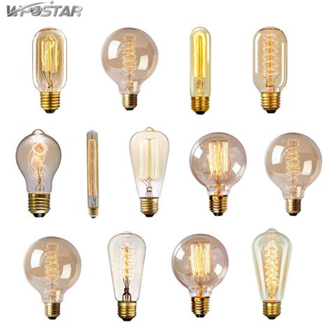 Retro Vintage Led Edison Bulb E W St G G G Amber Glass