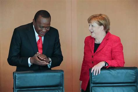 Germany Chancellor Angela Merkel Strips Uhuru Naked For Trying To Beg