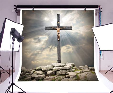 Buy Leowefowa Vinyl X Ft Cross Backdrop Crucifixion Of Jesus Christ