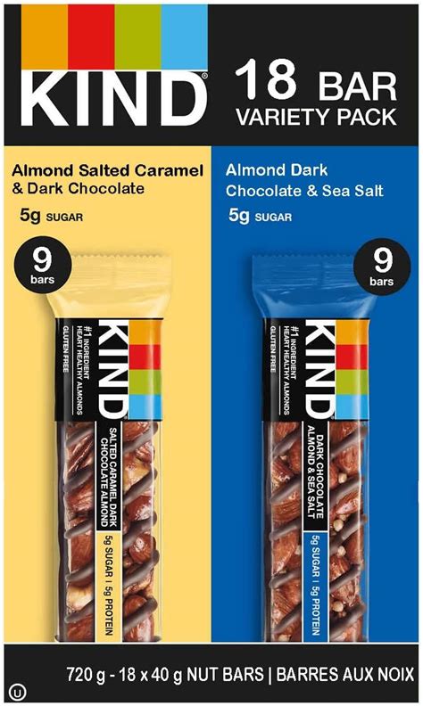 Kind Nut Bar 18 X 40 Grams Varity Pack Net Wt 720 Grams Amazon Ca Health And Personal Care