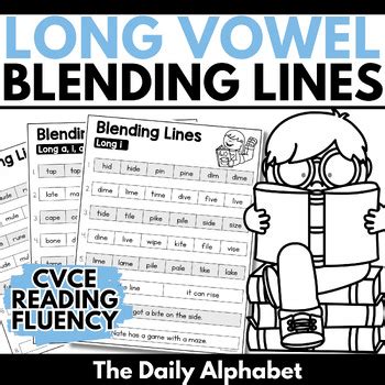 Long Vowel Blending Lines CVCe Reading Intervention Fluency Activities