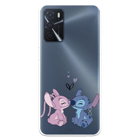 Disney Funda Oppo A54s Angel Stitch Beso Lilo Stitch Transparente