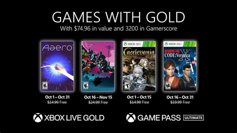 Todos Los Juegos Que Llegan A Xbox Game With Gold En Octubre De 2021