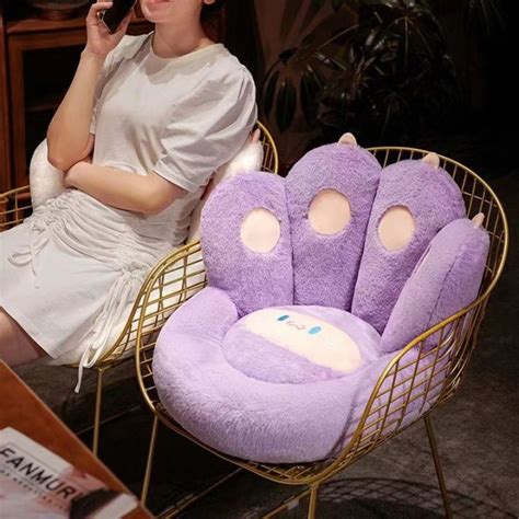 INS Wind Cute Cat Paw Cushion Back One Piece Futon Cushion Floating