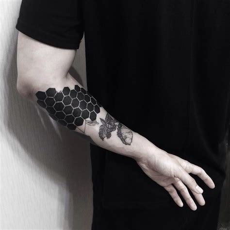 Black Honeycomb Tattoo