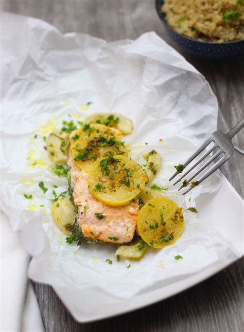 Papillote De Saumon Au Citron Confit Plat Poisson Recette Poisson