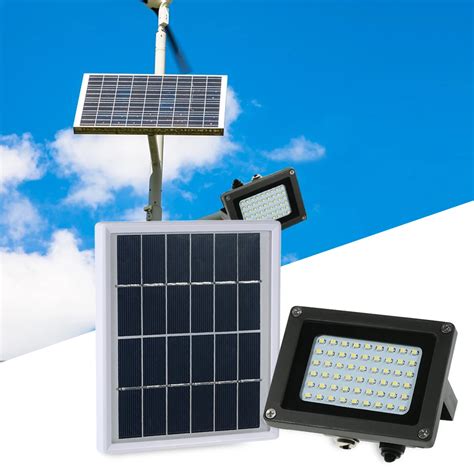 Solar Powered Floodlight 54 LED Solar Lights IP65 Waterproof Outdoor ...