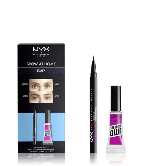 NYX Professional Makeup Brow At Home Zestaw Do Stylizacji Brwi Black