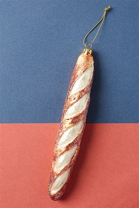 French Baguette Ornament Anthropologie Christmas Baubles Popsugar