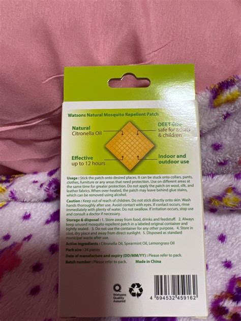 Mosquito Repellent Patch Health And Nutrition Insect Repellent On Carousell