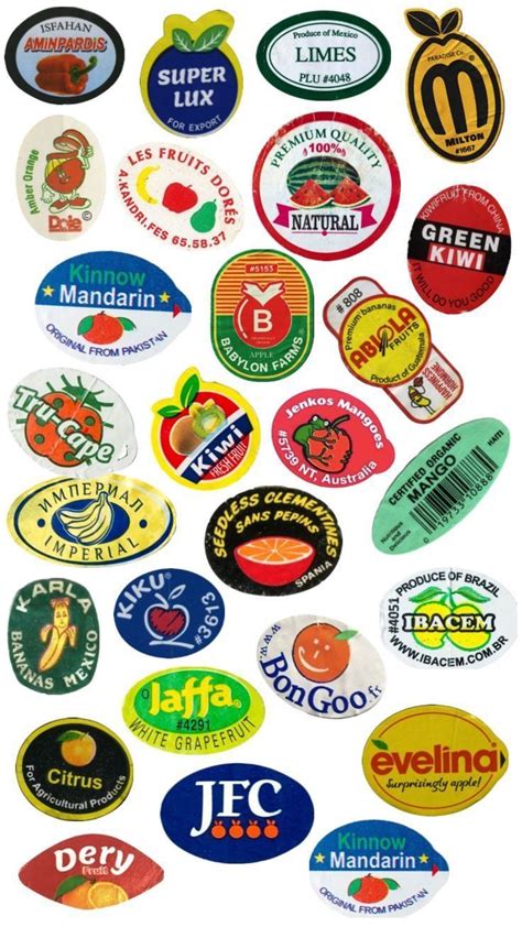 Many Different Types Of Stickers Are Arranged In The Shape Of An Apple