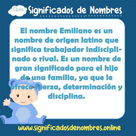 Significado De Emiliano Su Hijo Apodos Origen Y M S