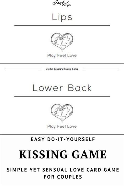 Printable Kissing Game For Couples Valentines Day Gift For Etsy