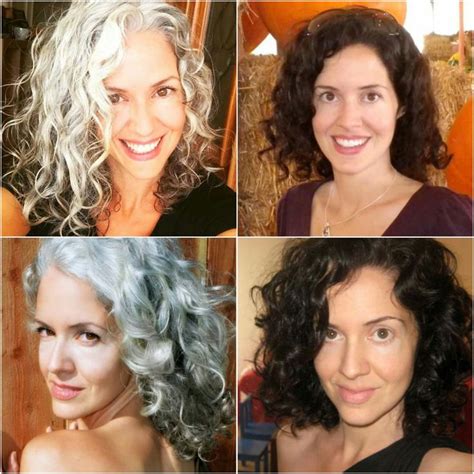 Sara Sophia Eisenman In Gray Silver Haired Beauties Curly Hair