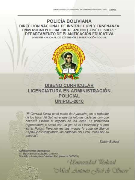 Dise O Curricular Licenciatura En Administraci N Policial Unipol