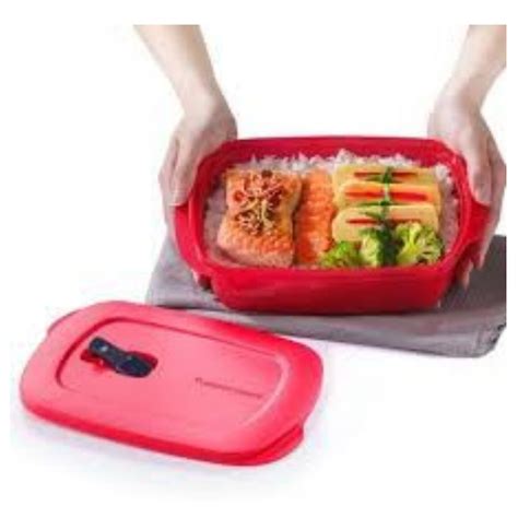 Tupperware Reheatable Divide Lunch Box L Crystalwave Rect L