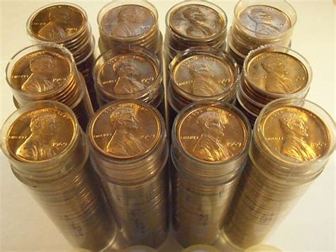 S Lincoln Memorial Cent One Roll Brilliant Uncirculated For