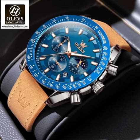 Original Olevs Luxury Model Chronograph Active Watch Official