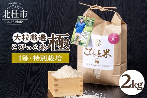 【令和6年度新米先行予約】【令和6年度米】こぴっと米【極】2kg 大粒厳選・1等特別栽培米 100％ 返礼品 山梨県北杜市ふるさと納税