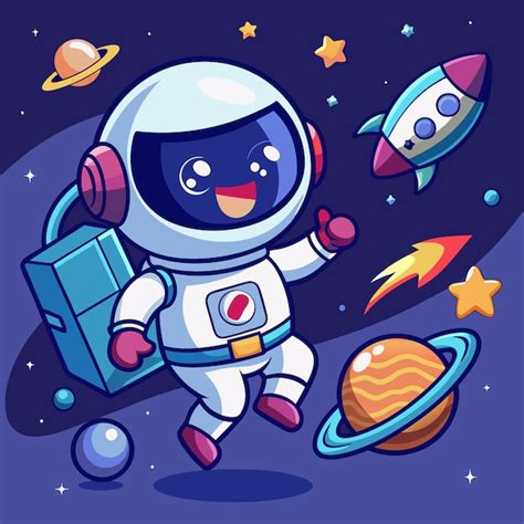 Dibujo A Mano Dibujado Dibujos Animados Astronauta Dise O Vectorial