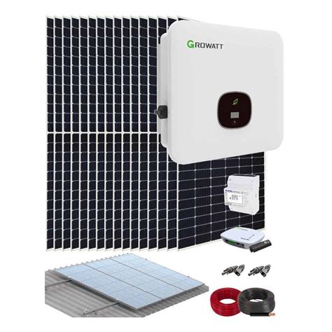 Kit Autoconsumo GROWATT Trifásico 10000W 52000Wh día 22 Paneles solares