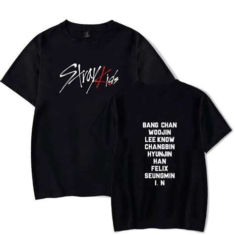 KPOP Stray Kids T Shirt StrayKids MINHO JISUNG WOOJIN CHANGBIN FELIX ...