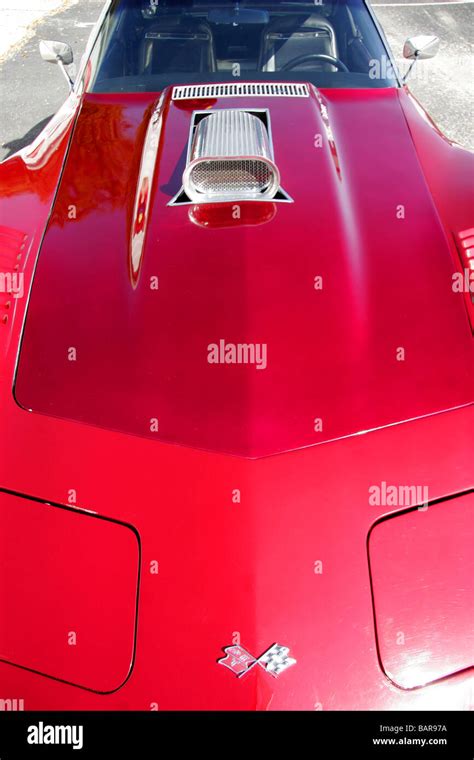 Red Corvette Stingray motorcar Stock Photo - Alamy