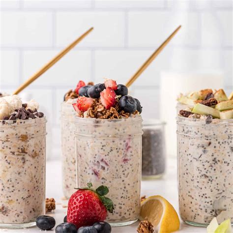 Healthy Overnight Oats With Chia Seeds And Yogurt Ways