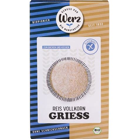 Werz Reis Vollkorn Grieß glutenfrei Bio 250g vekoop de