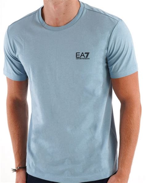 Emporio Armani Ea7 T Shirt Light Blue 80s Casual Classics