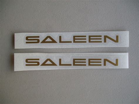 Saleen Decals Metallic Gold Stickers Fox Body Mustang Set Of 2