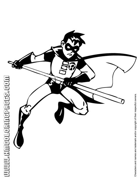 Batman And Robin Coloring Page Free Coloring Pages