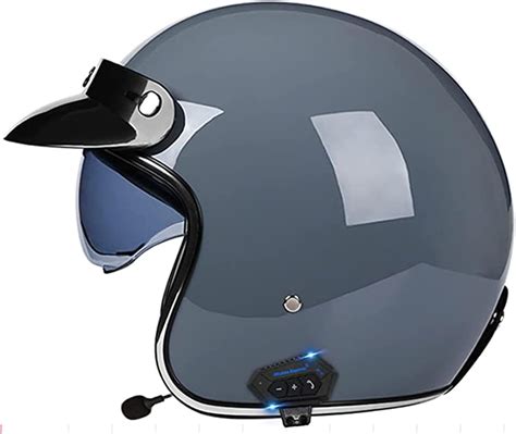 Retro Half Helmet Bluetooth Adult 3 4 Open Face Motorcycle Helmets For Men And