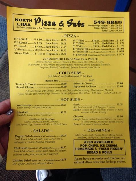 North Lima Pizza 10 Reviews Pizza 11681 South Ave North Lima Oh