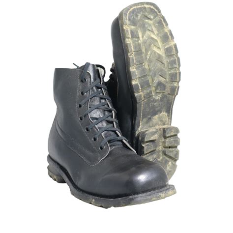 Genuine Swedish Army Surplus Black Leather boots - Surplus & Lost