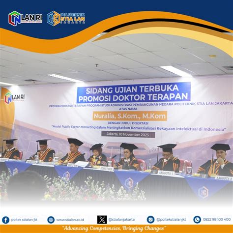 Sidang Ujian Terbuka Promosi Doktor Terapan Politeknik STIA LAN Jakarta