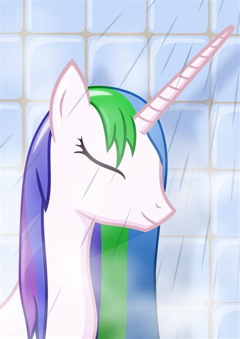 435979 Safe Artist Arvaus Princess Celestia Female Shower Solo