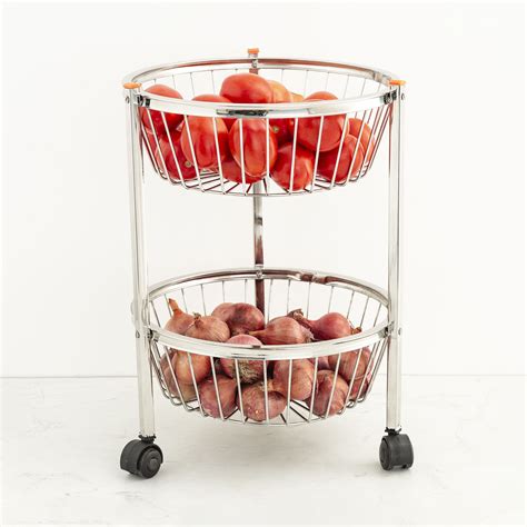 Buy Corsica Lyon Stainless Steel Tier Kitchen Trolley From Home