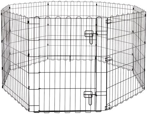 Amazon Basics Foldable Metal Dog and Pet Exercise Playpen, XS to L Size ...