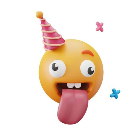 Ícono 3d tonto para fiesta emoji Archivo PSD Premium