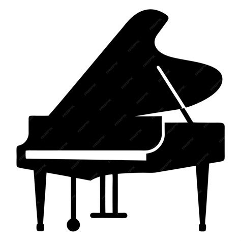 grand piano silhouette vector art premium ai generated vector