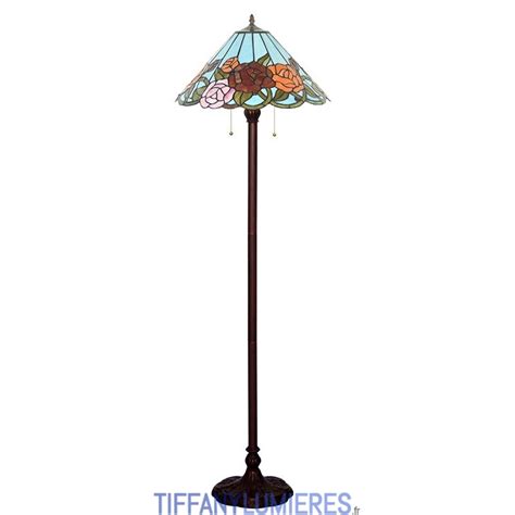 Lampadaire En Vitrail Rose Tiffany De Cm France