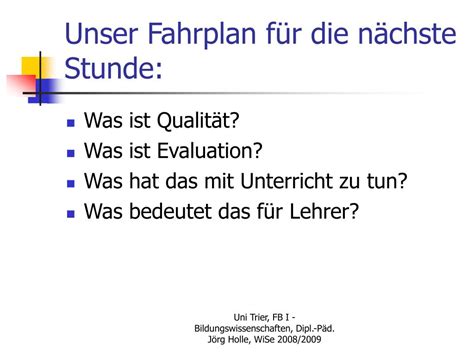 Ppt Qualit T Und Evaluation Im Unterricht Powerpoint Presentation