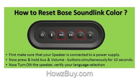 Bose Soundlink Color Troubleshooting Guide How To Reset